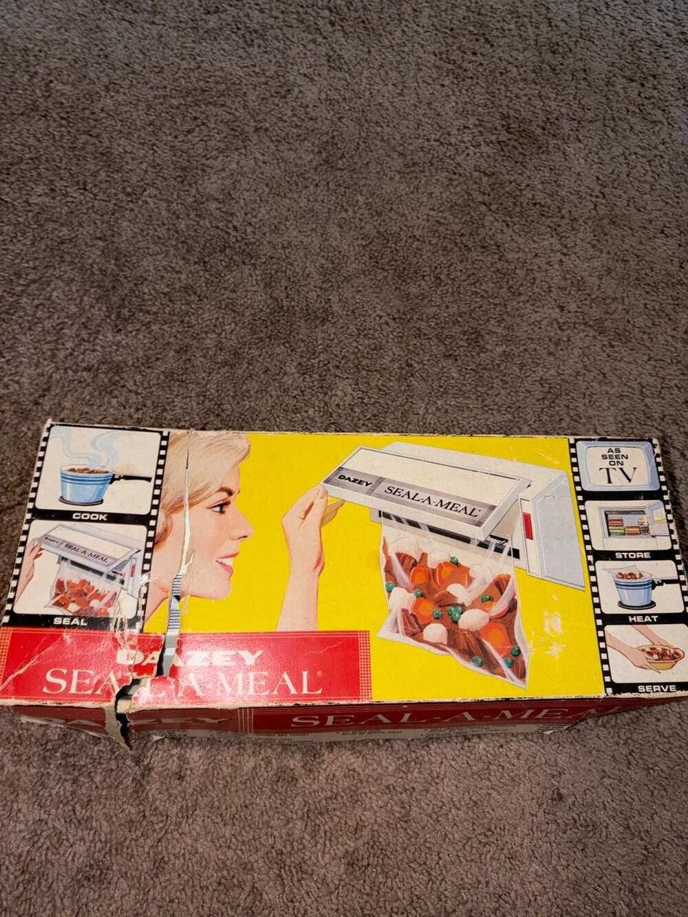 Vintage Dazey Seal-A-Meal Food Sealer with Original Box